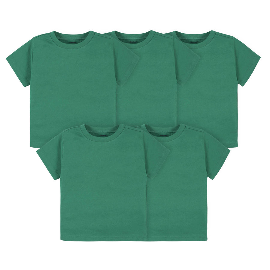 5-Pack Baby & Toddler Kelly Green Premium Short Sleeve Tees-Gerber Childrenswear