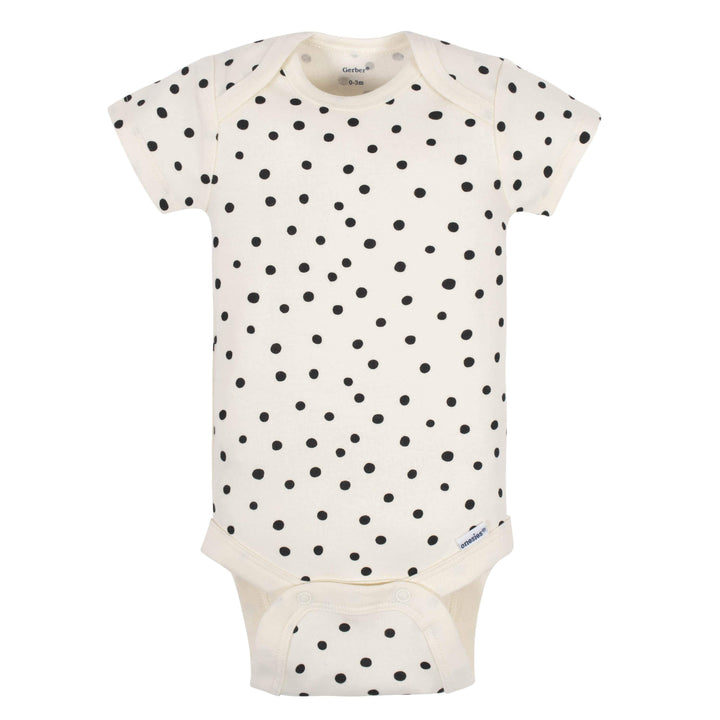 5-Pack Baby Girls Comfy Stretch Flower Pot Short Sleeve Onesies® Bodysuits-Gerber Childrenswear