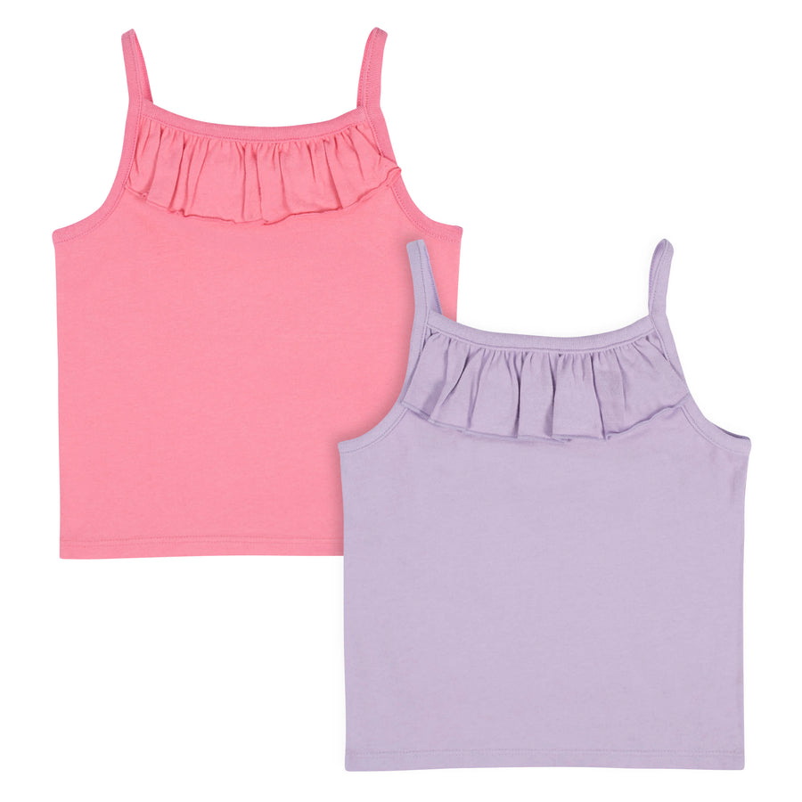 2-Pack Infant & Toddler Girls Pink & Purple Sleeveless Tops
