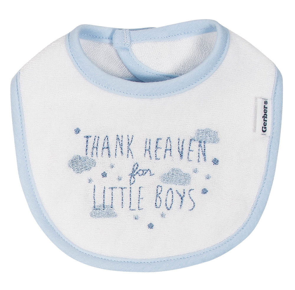 Baby Boys' 4-Pack Airy Blue Dribbler Bibs-Gerber Childrenswear