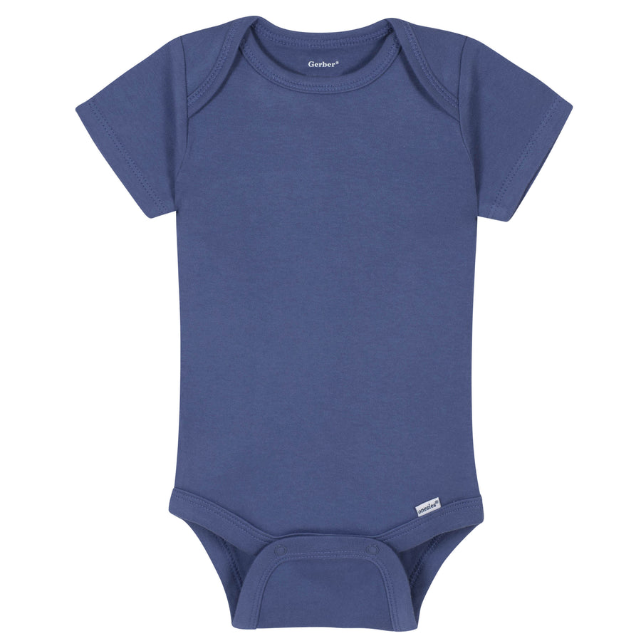 Premium Short Sleeve Onesies® Bodysuit - Blue-Gerber Childrenswear