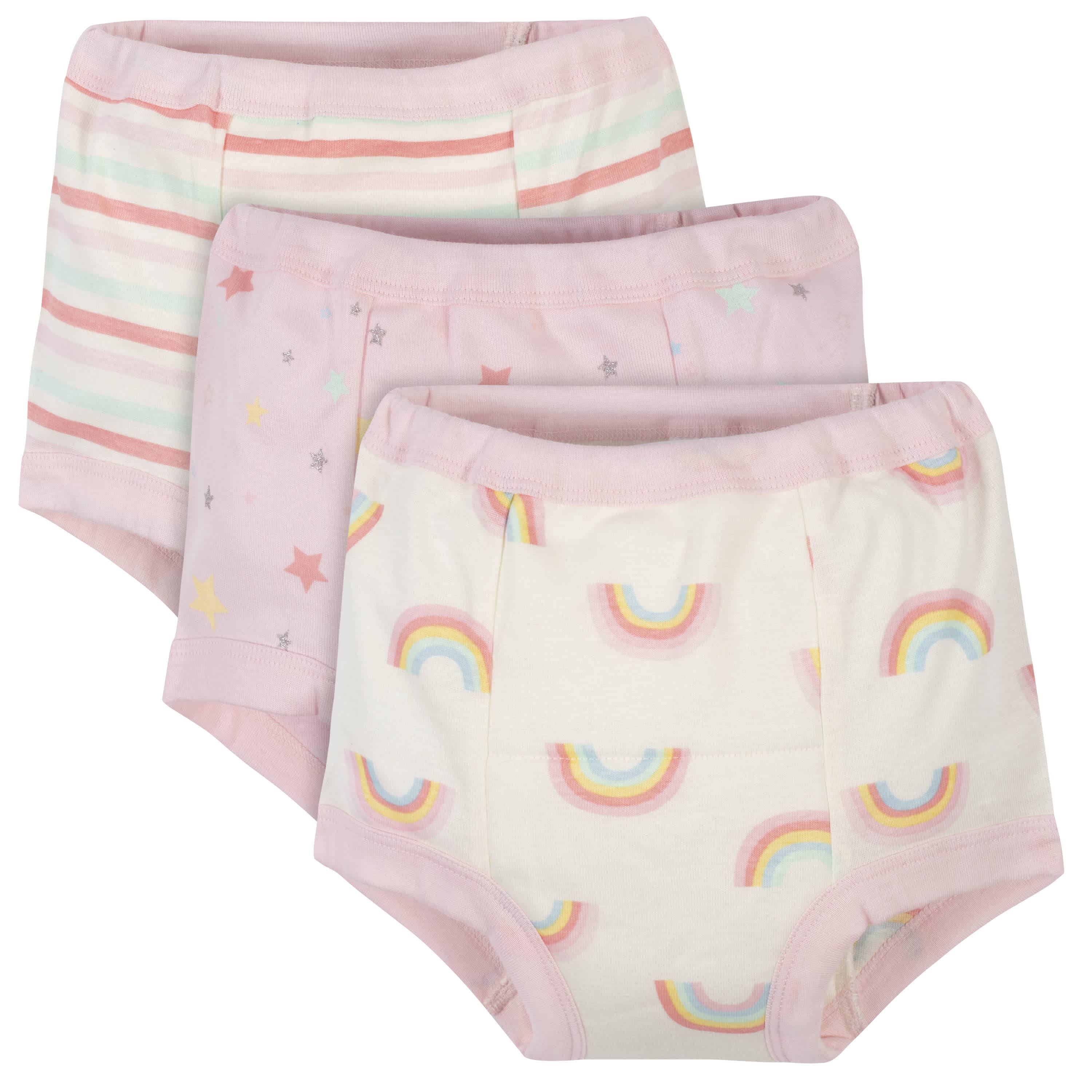 6 Pack BIG ELEPHANT Girls' Padded Training Pants Pure Cotton Underwear
