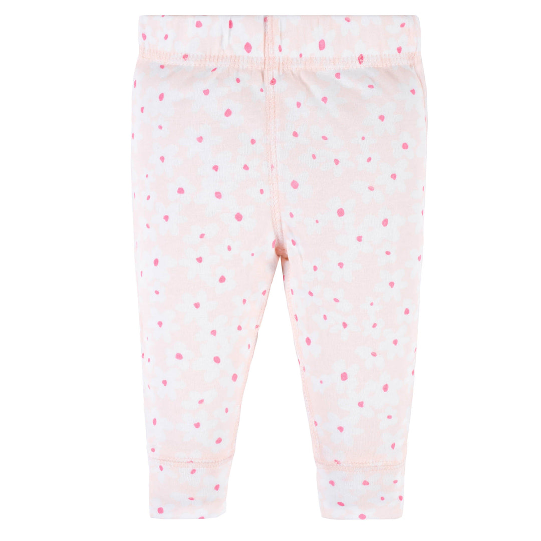 3-Piece Baby Girls Summer Blossom Short Sleeve Onesies® Bodysuits & Pants Set-Gerber Childrenswear