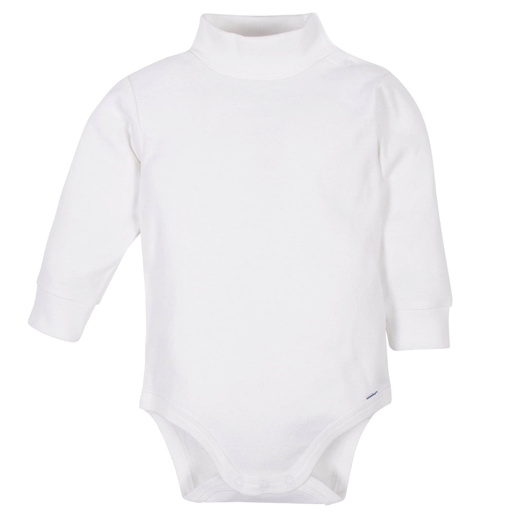 2-Pack Baby Neutral Long Sleeve Turtleneck Onesies® Bodysuits - White