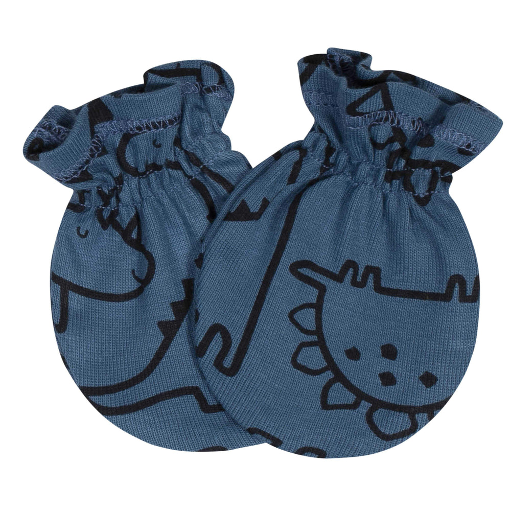 Gerber® 4-Pack Baby Boys Dinosaur No Scratch Mittens Set-Gerber Childrenswear