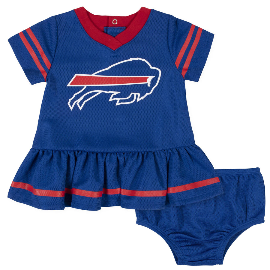 Buffalo Bills Baby Girls Dress and Diaper Cover Set-Gerber Childrenswear