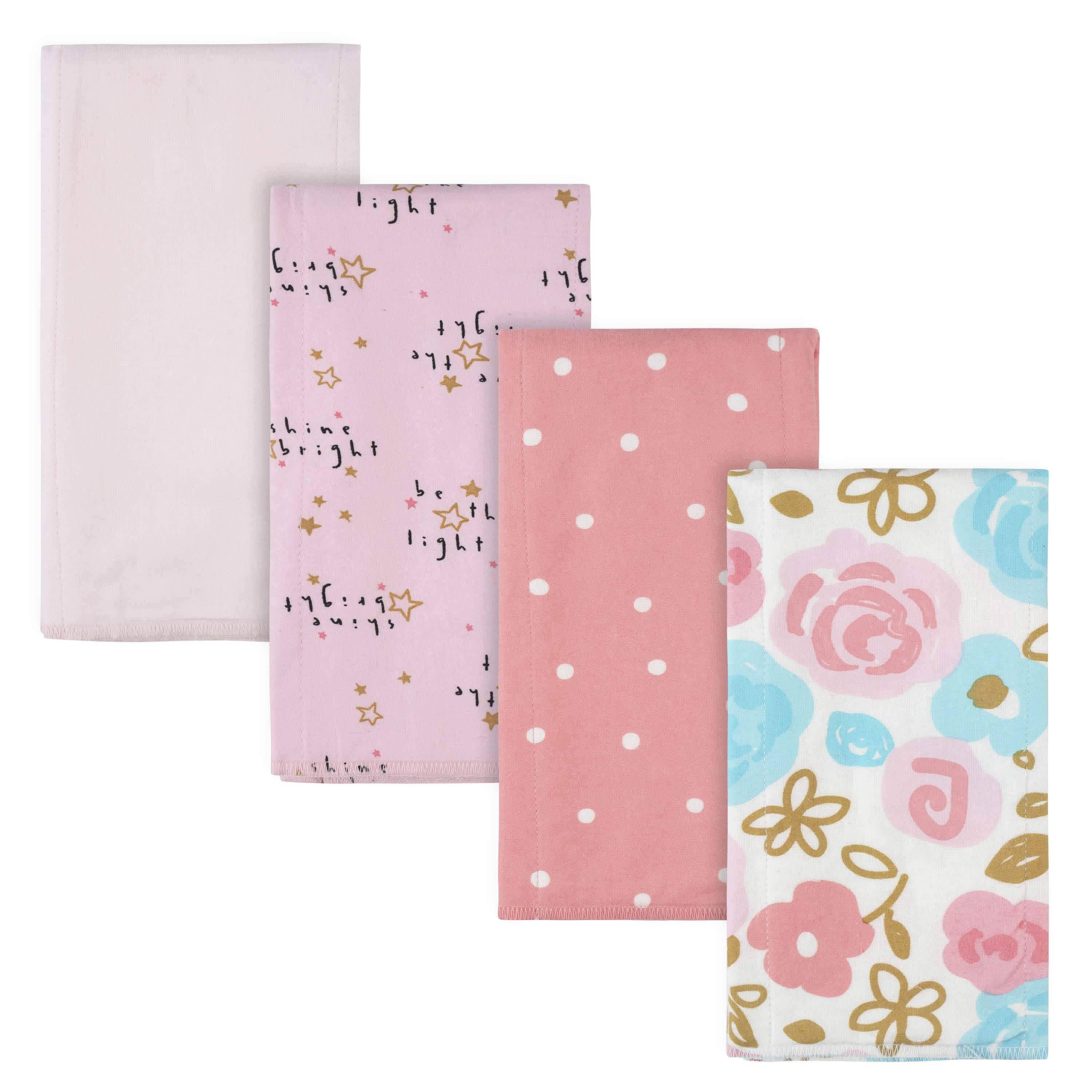 Carter's 4pc Baby Girl Burp Cloths - Pink