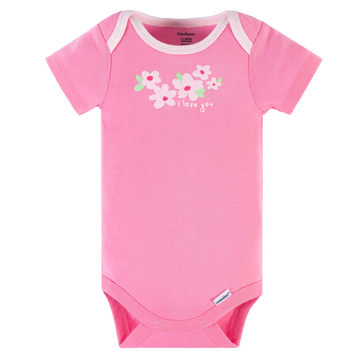3-Piece Baby Girls Summer Blossom Short Sleeve Onesies® Bodysuits & Pants Set-Gerber Childrenswear