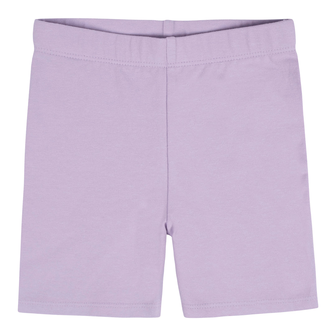 2-Pack Infant & Toddler Girls Pink & Purple Pull-On Bike Shorts