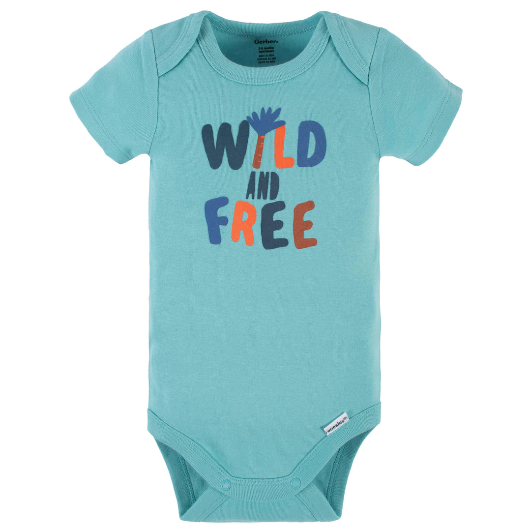 4-Piece Baby Boys Wild & Free Onesies® Bodysuit, Tee, Shorts & Pant Set-Gerber Childrenswear