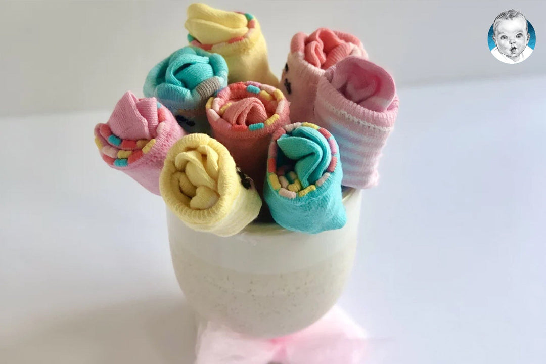 DIY Baby Shower Gift: Wiggle-Proof Sock Flower Bouquet