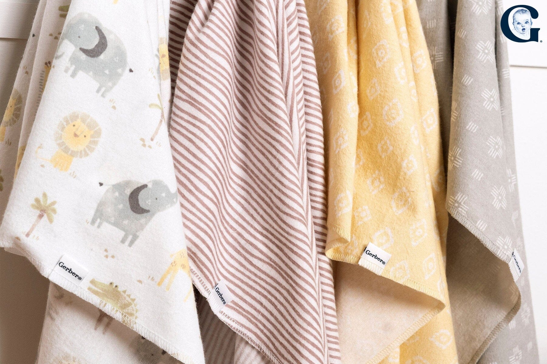 Pill Thing Hospital Receiving Blanket 3-Pack – Cotton Swaddle – Unisex Newborn – Multicolor Footprint Print