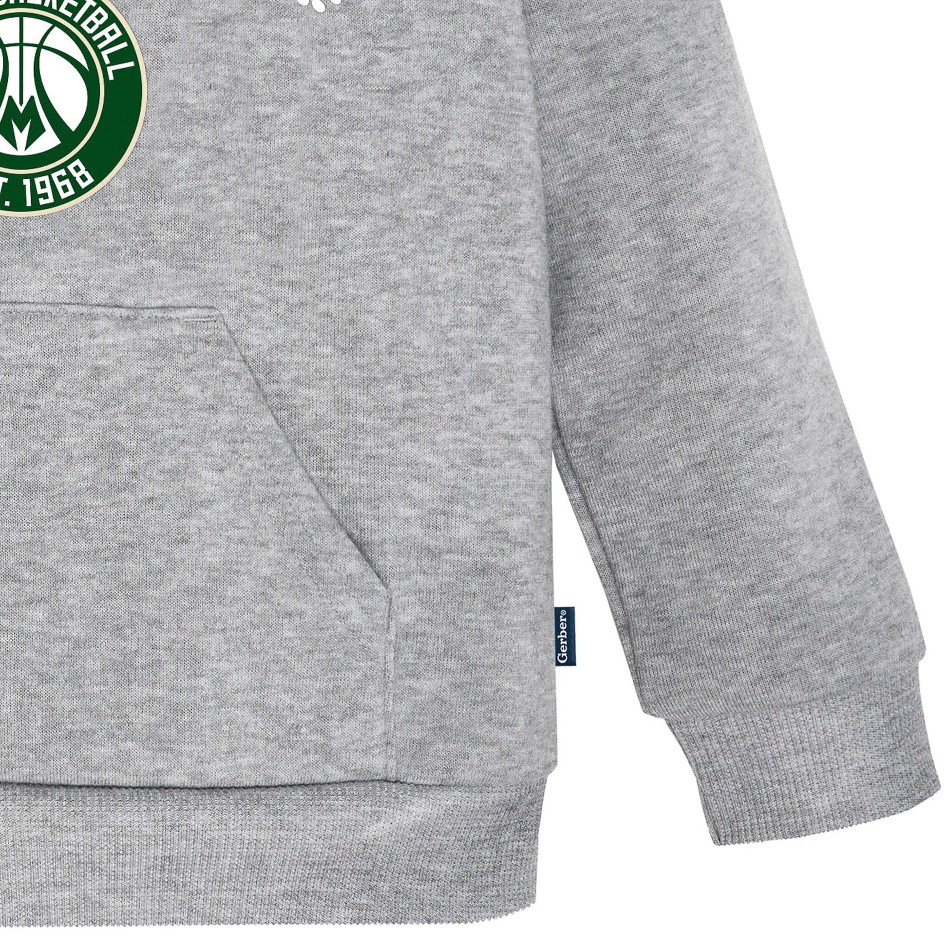 Infant & Toddler Neutral Gray Milwaukee Bucks Hoodie NBA NBA® 
