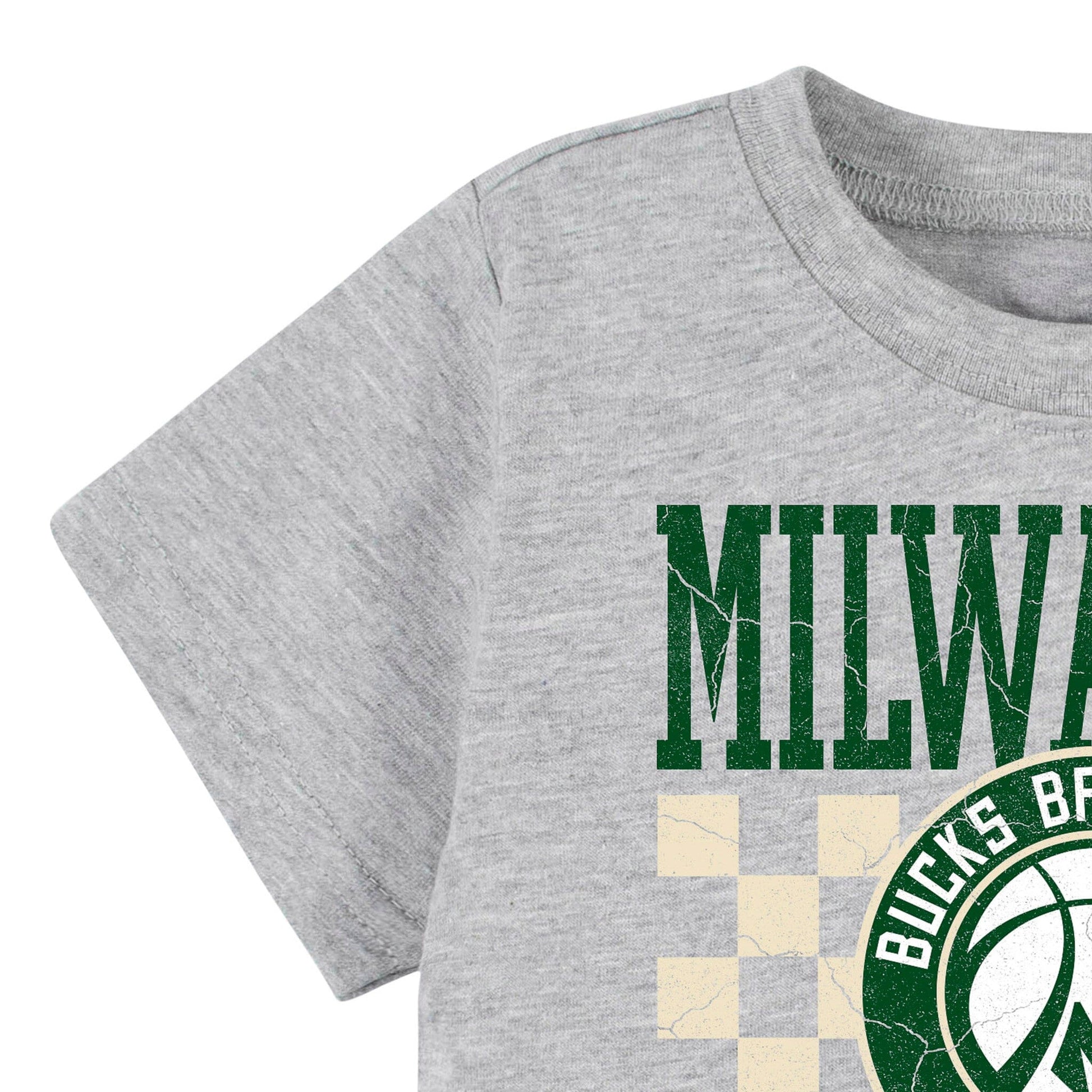 Infant & Toddler Neutral Gray Milwaukee Bucks T-Shirt NBA NBA® 