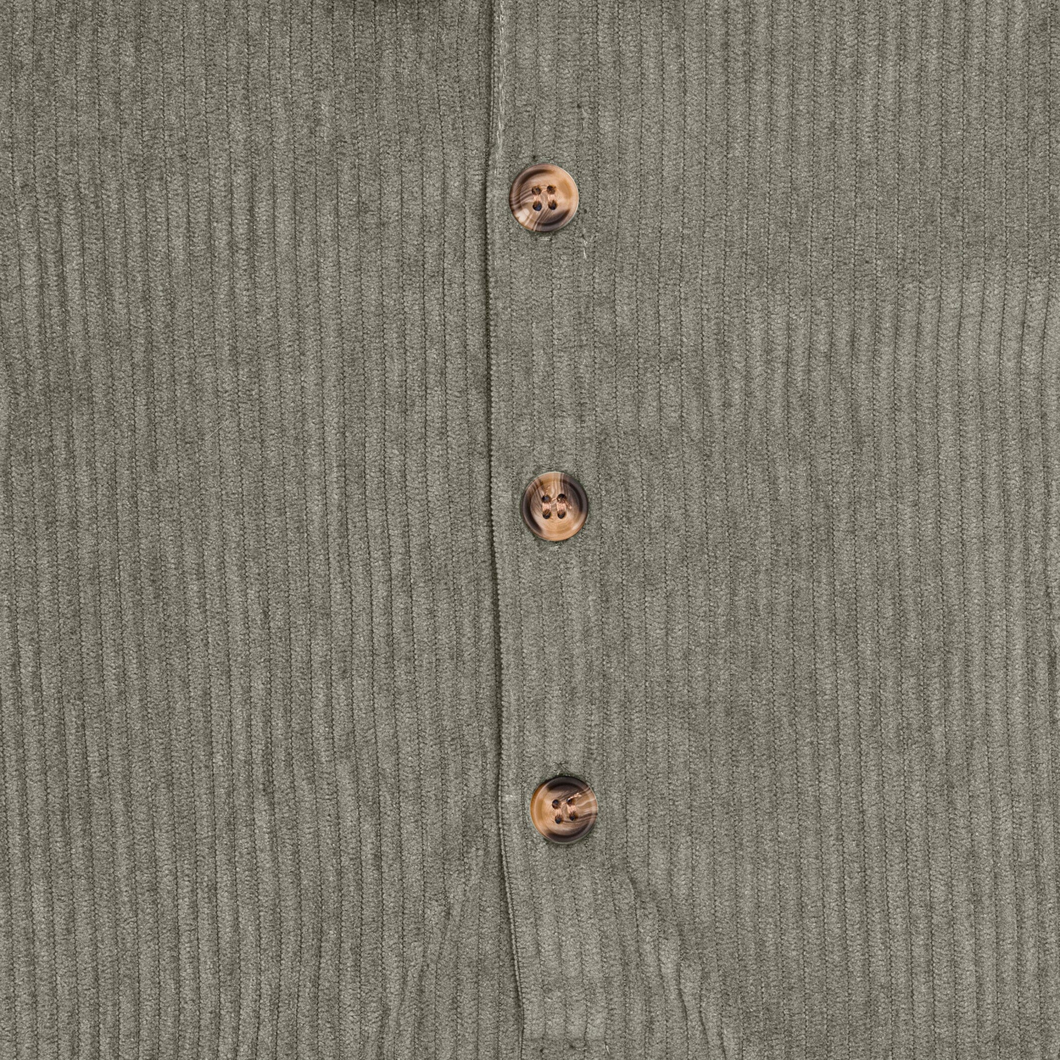 Baby Boys Dark Green Corduroy Oversized Romper