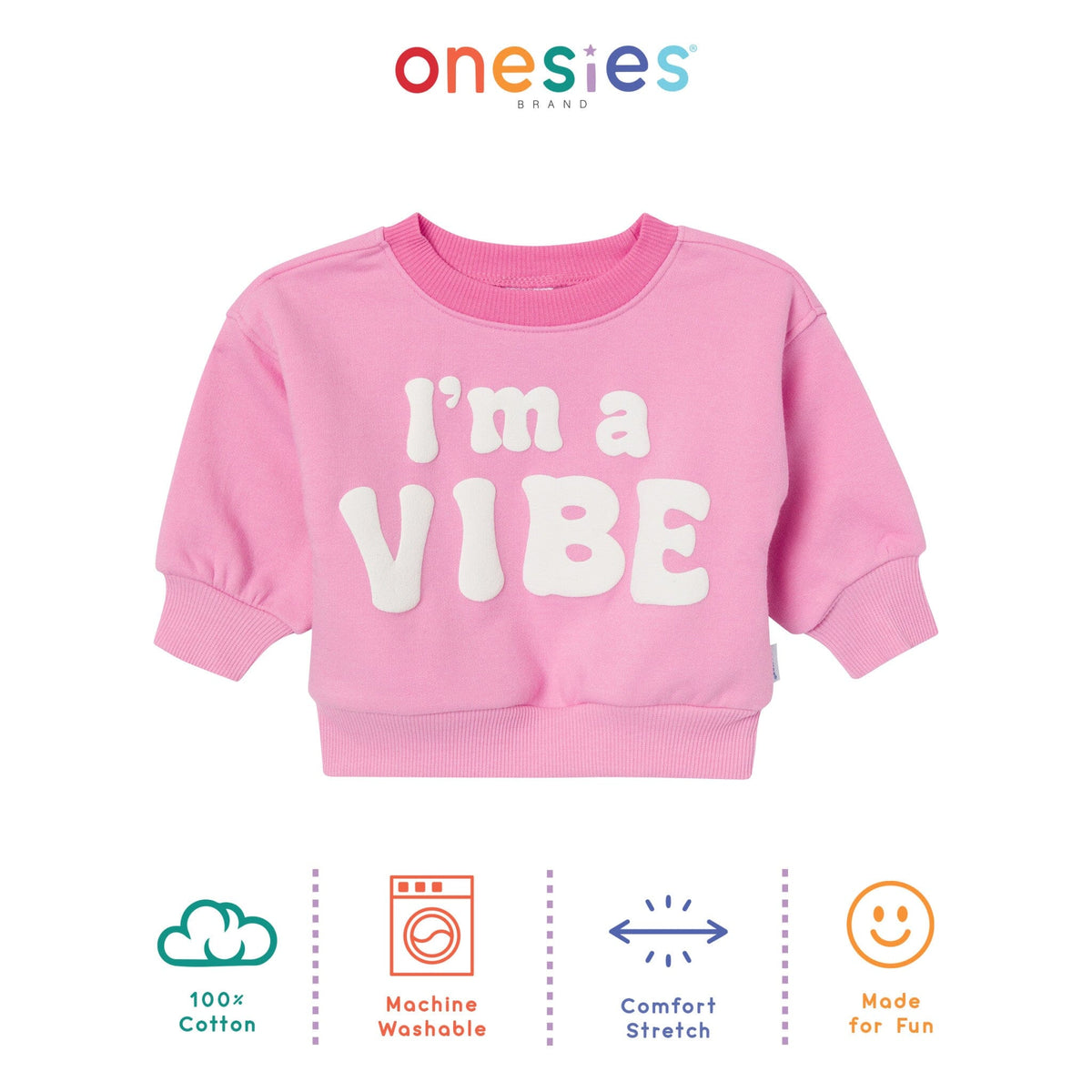 Baby Girls I'M A Vibe Sweatshirt Tops Gerber® 
