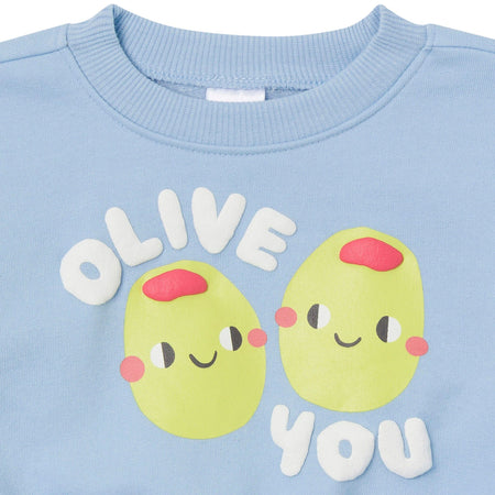Baby Neutral Olive You Sweatshirt