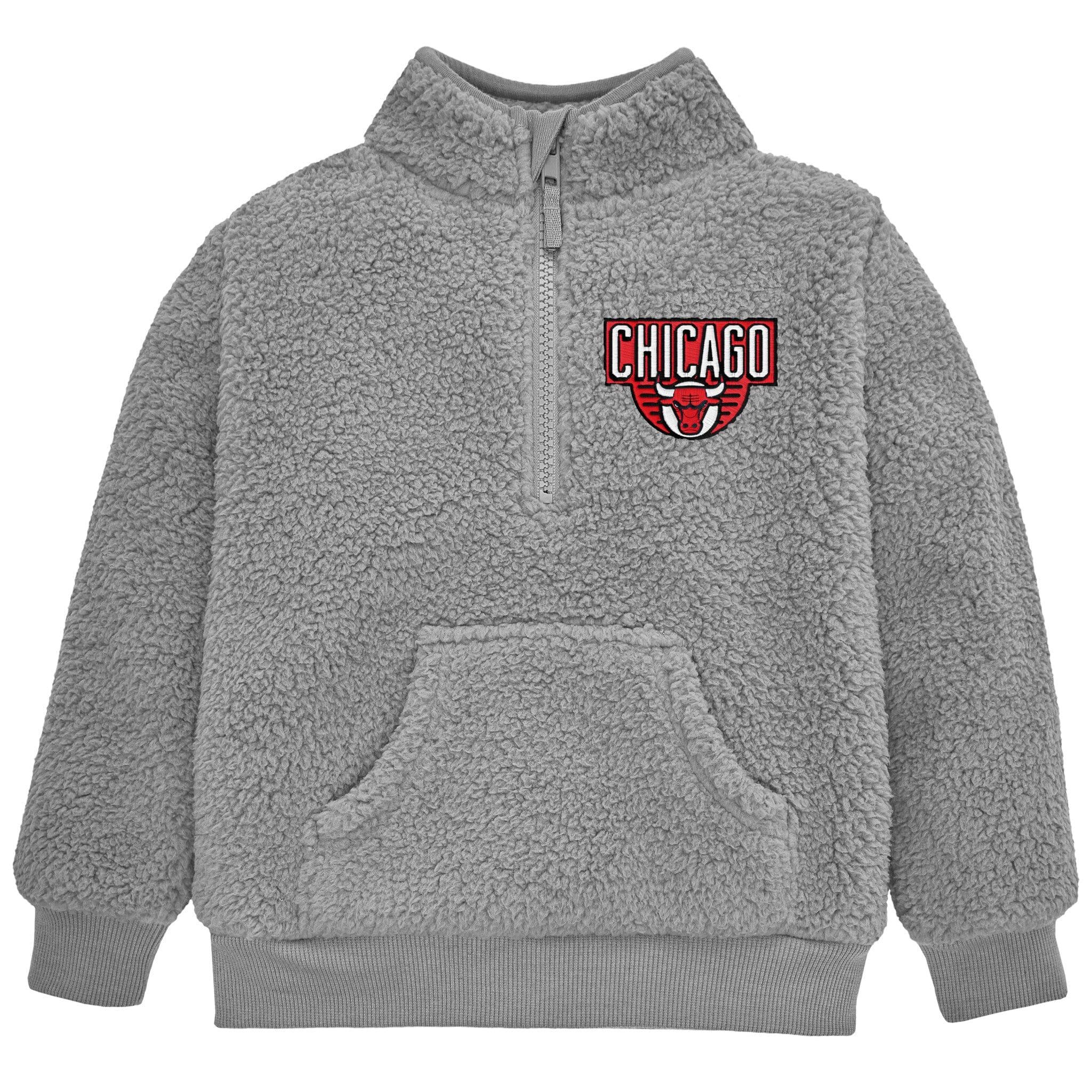 Infant & Toddler Neutral Gray Chicago Bulls Quarter-Zip Pullover NBA NBA® 