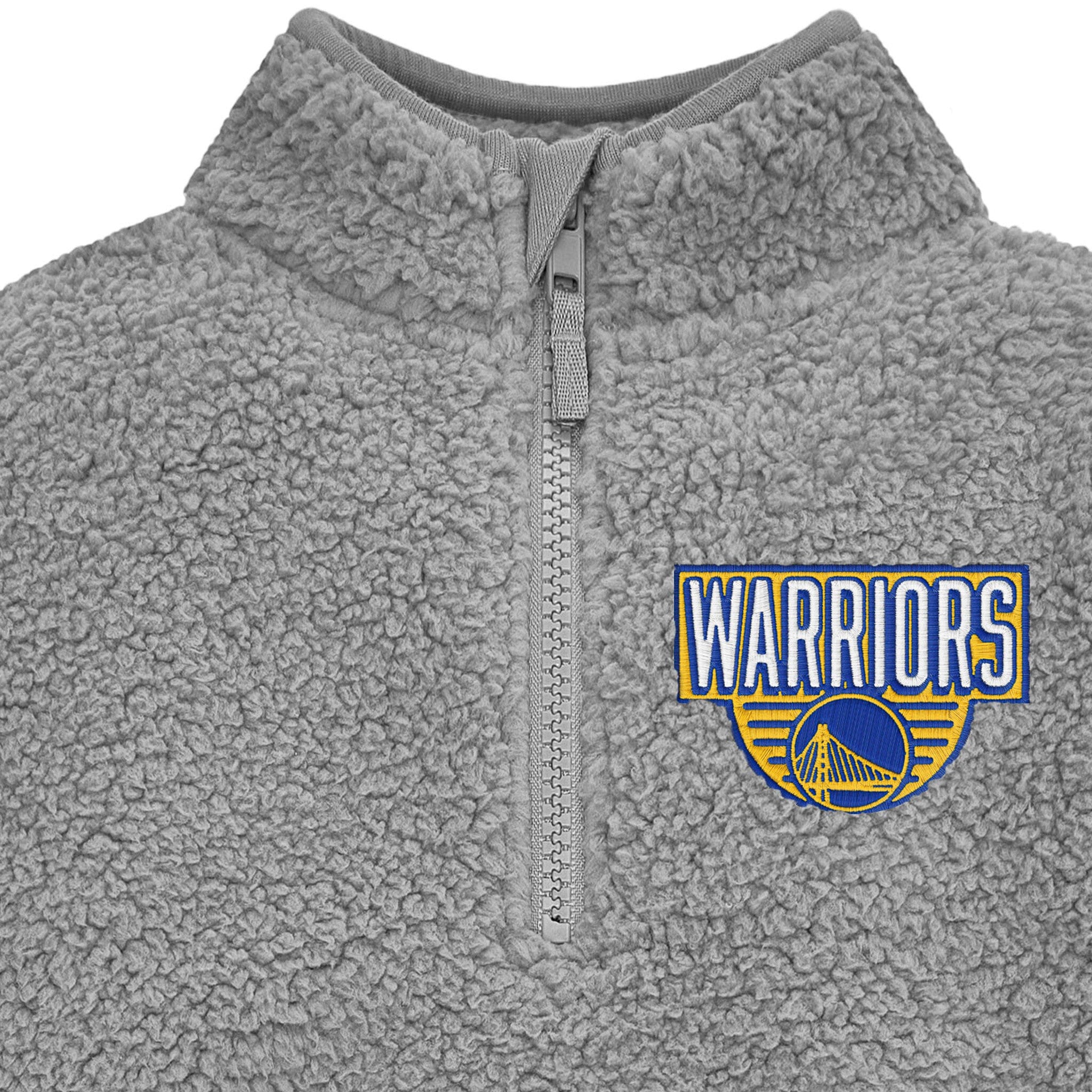 Infant & Toddler Neutral Gray Golden State Warriors Quarter-Zip Pullover NBA NBA® 