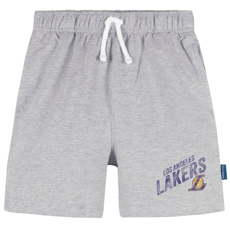 Infant & Toddler Neutral Gray Los Angeles Lakers Shorts