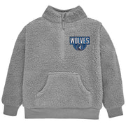 Infant & Toddler Neutral Gray Minnesota Timberwolves Quarter-Zip Pullover NBA NBA® 