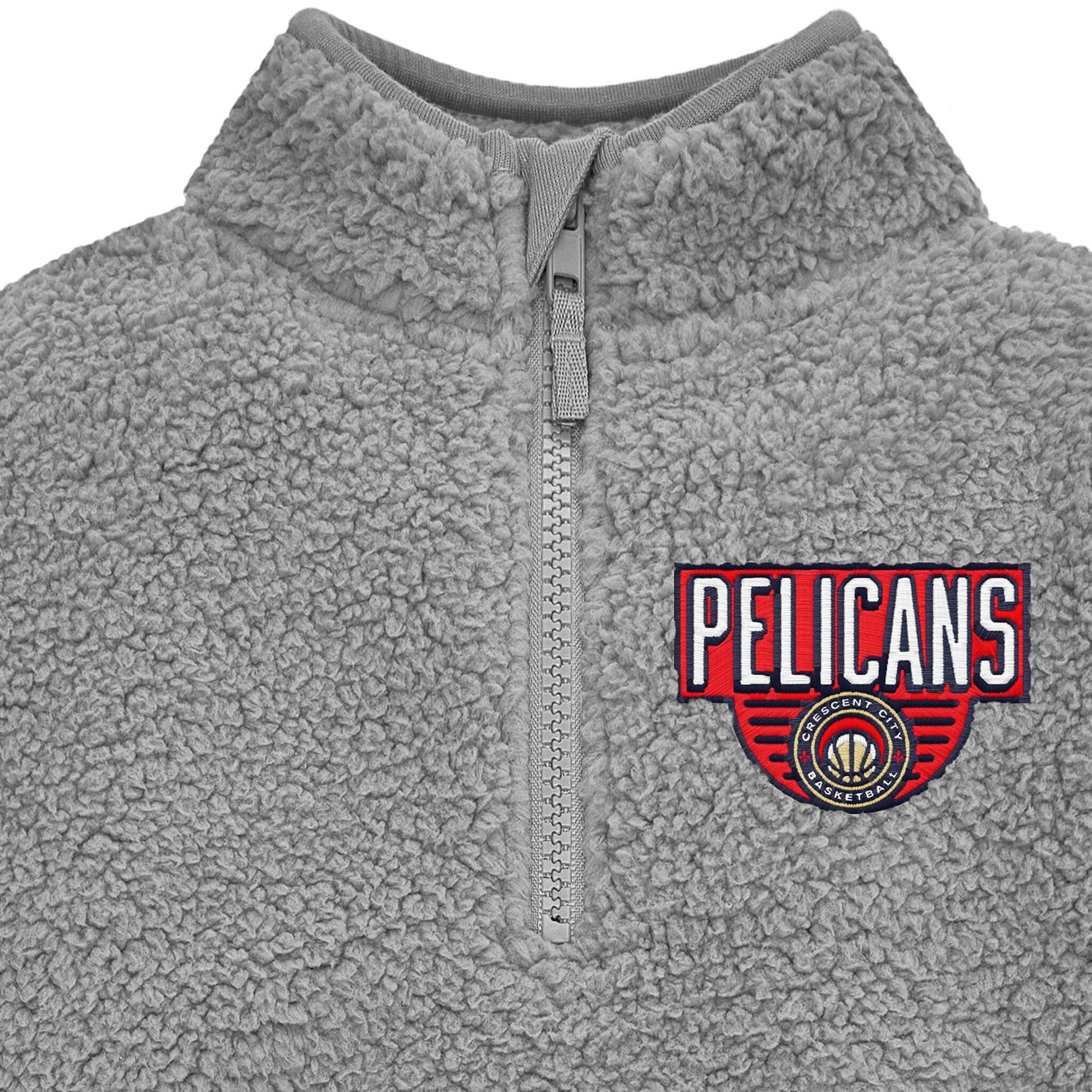 Infant & Toddler Neutral Gray New Orleans Pelicans Quarter-Zip Pullover NBA NBA® 