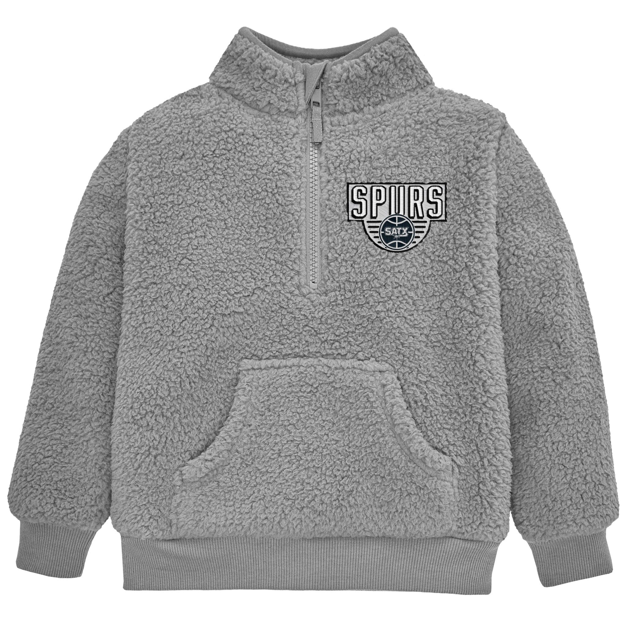 Infant & Toddler Neutral Gray San Antonio Spurs Quarter-Zip Pullover NBA NBA® 