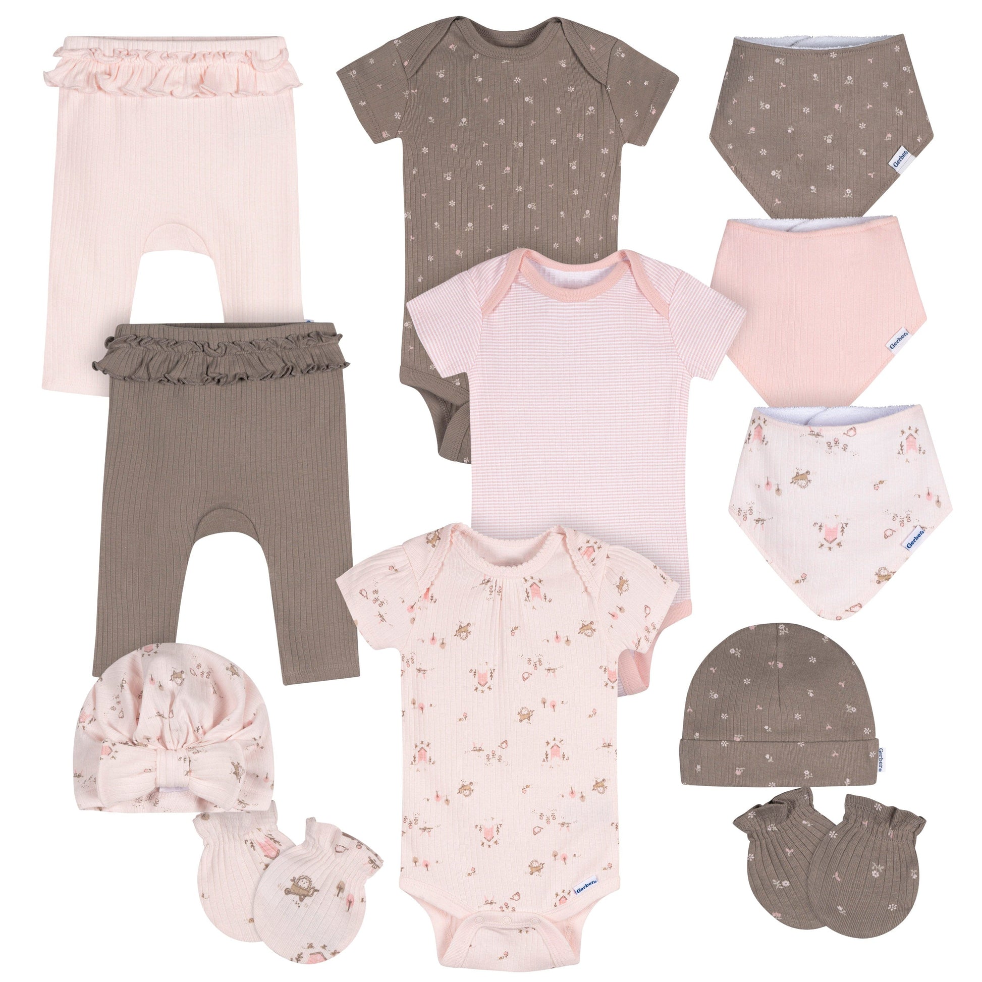 12-Piece Baby Girls Garden Bundle Set Bundle Gerber Childrenswear 