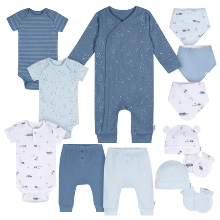 13-Piece Baby Boys Road Trip Baby Essentials Gift Set