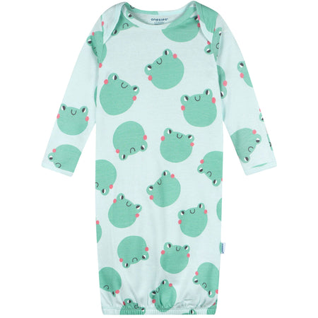 2-Pack Baby Boys Frogs Gowns