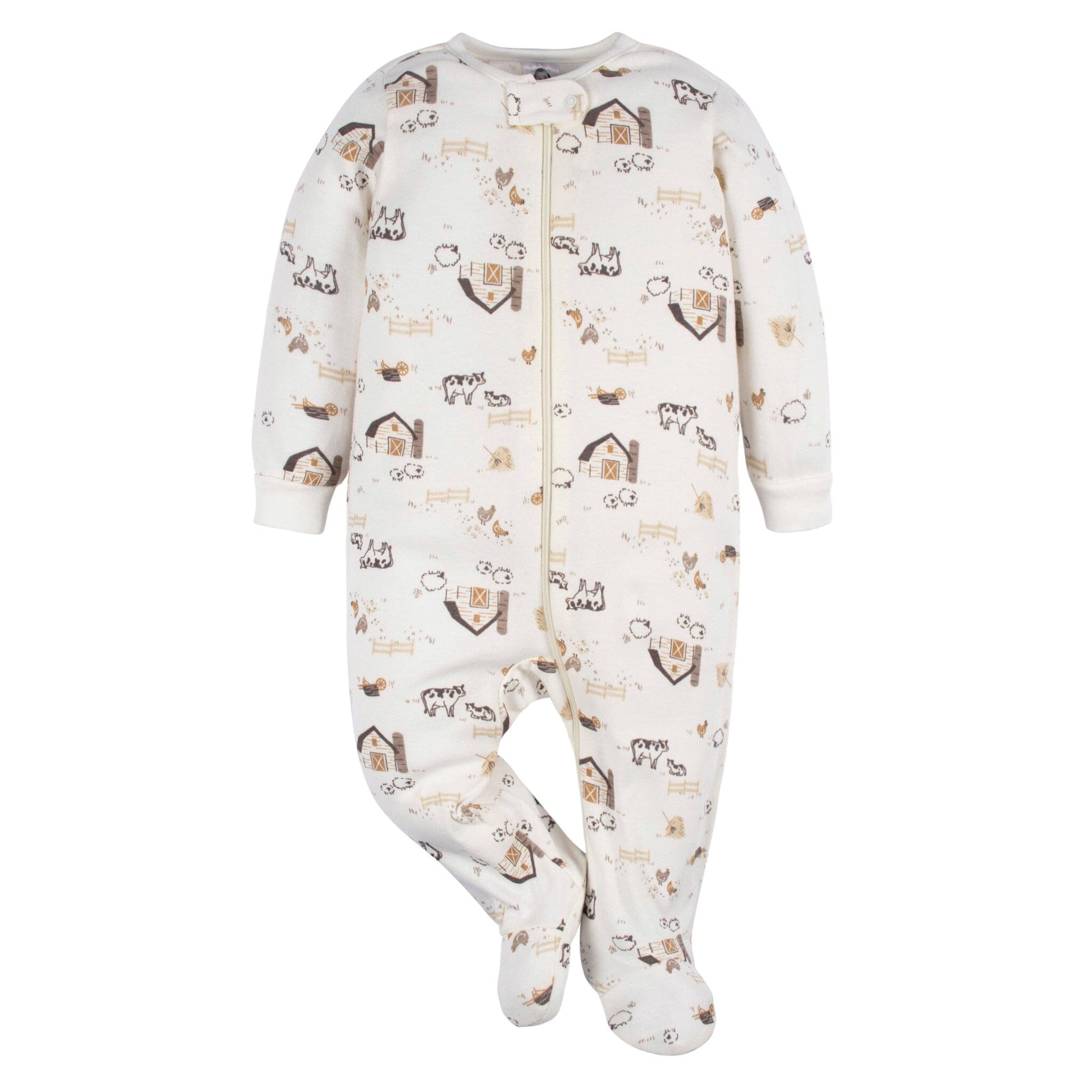 2-Pack Baby Neutral Farming Sleep 'N Plays Sleepwear Gerber® 