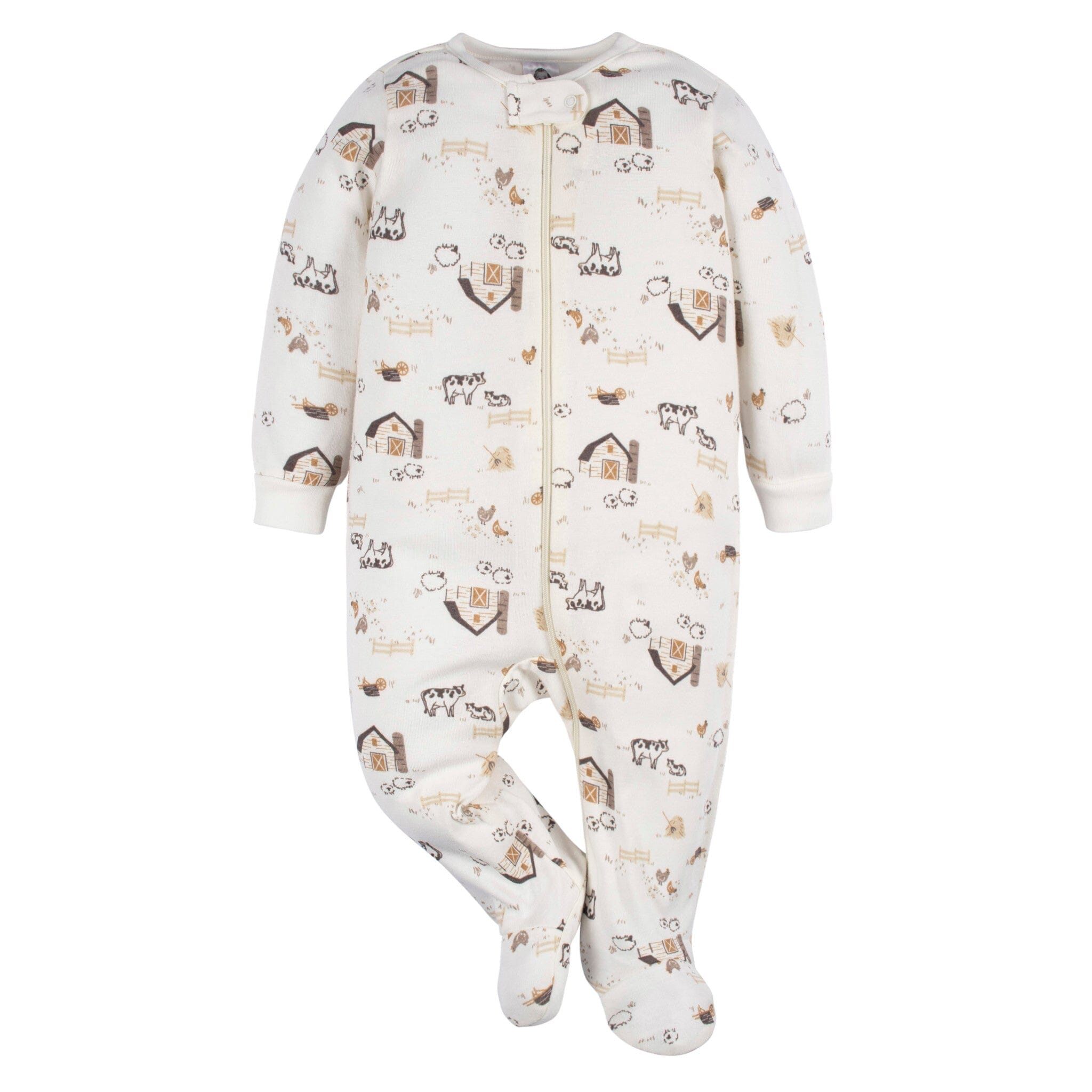 2-Pack Baby Neutral Farming Sleep 'N Plays Sleepwear Gerber® 