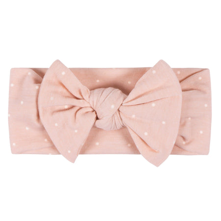 2-Piece Baby Girls Pink Floral Swaddle Blanket & Headband Set
