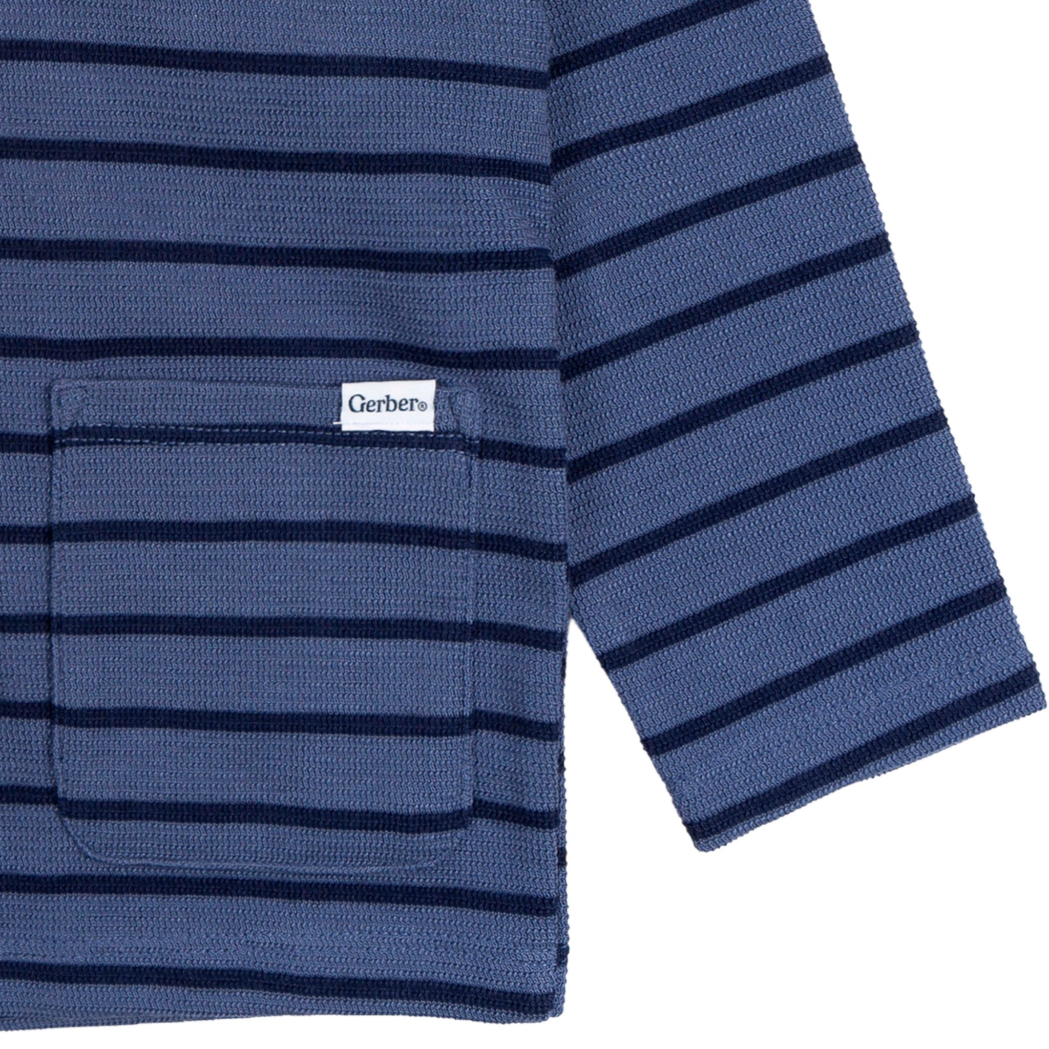 2-Piece Toddler Boys Blue Stripe Long Sleeve Top & Jogger Set