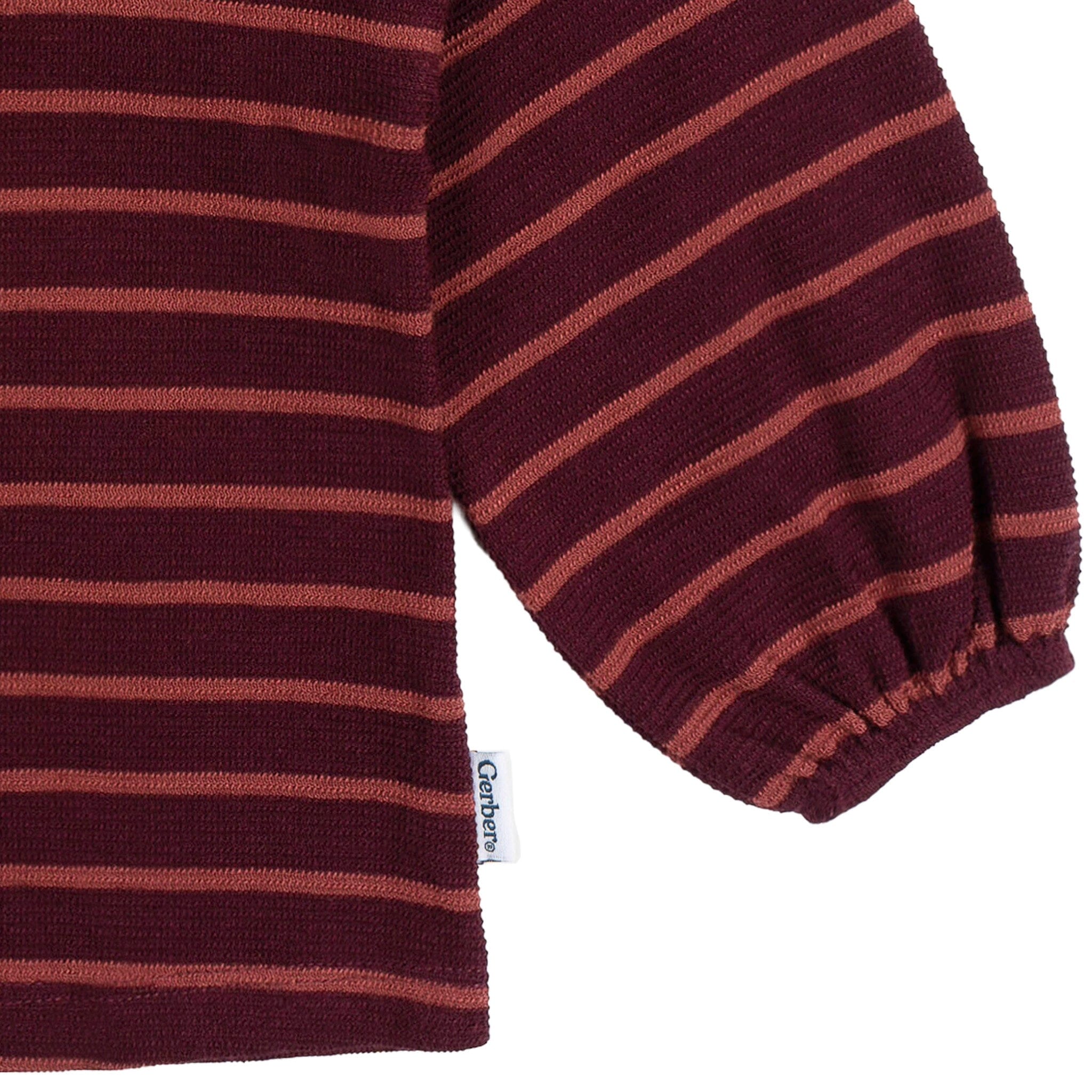 2-Piece Toddler Girls Fig Stripe Long Sleeve Top & Wide Leg Pant Set outfits Gerber® 