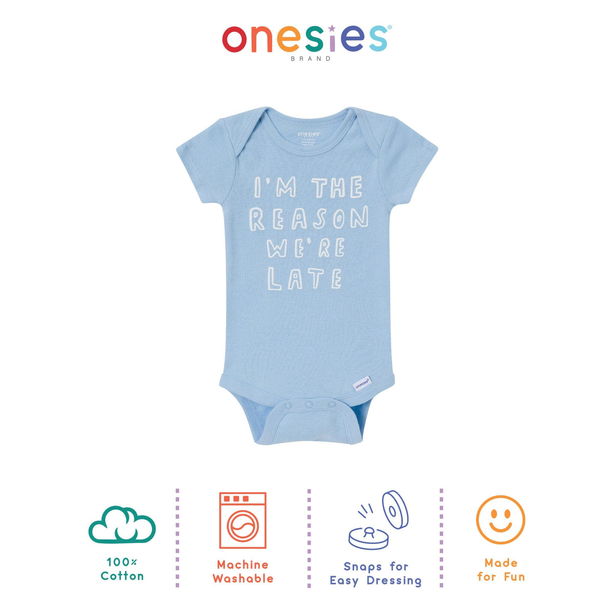 20-Piece Baby Boys I'M The Reason We'Re Late Layette outfits Onesies® Brand 