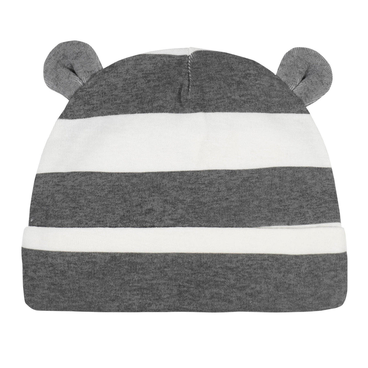 7-Piece Baby Neutral Grey Caps & No Scratch Mittens Bundle