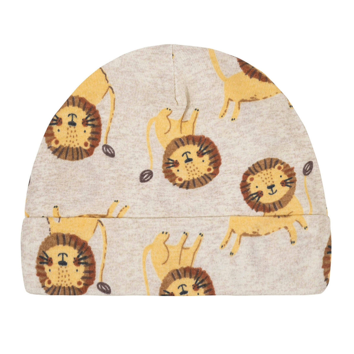 7-Piece Baby Neutral Grey Caps & No Scratch Mittens Bundle