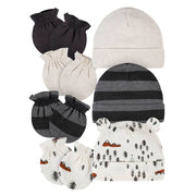7-Piece Baby Neutral Camping Caps & Mittens