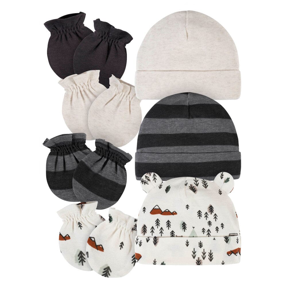 7-Piece Baby Neutral Camping Caps & Mittens