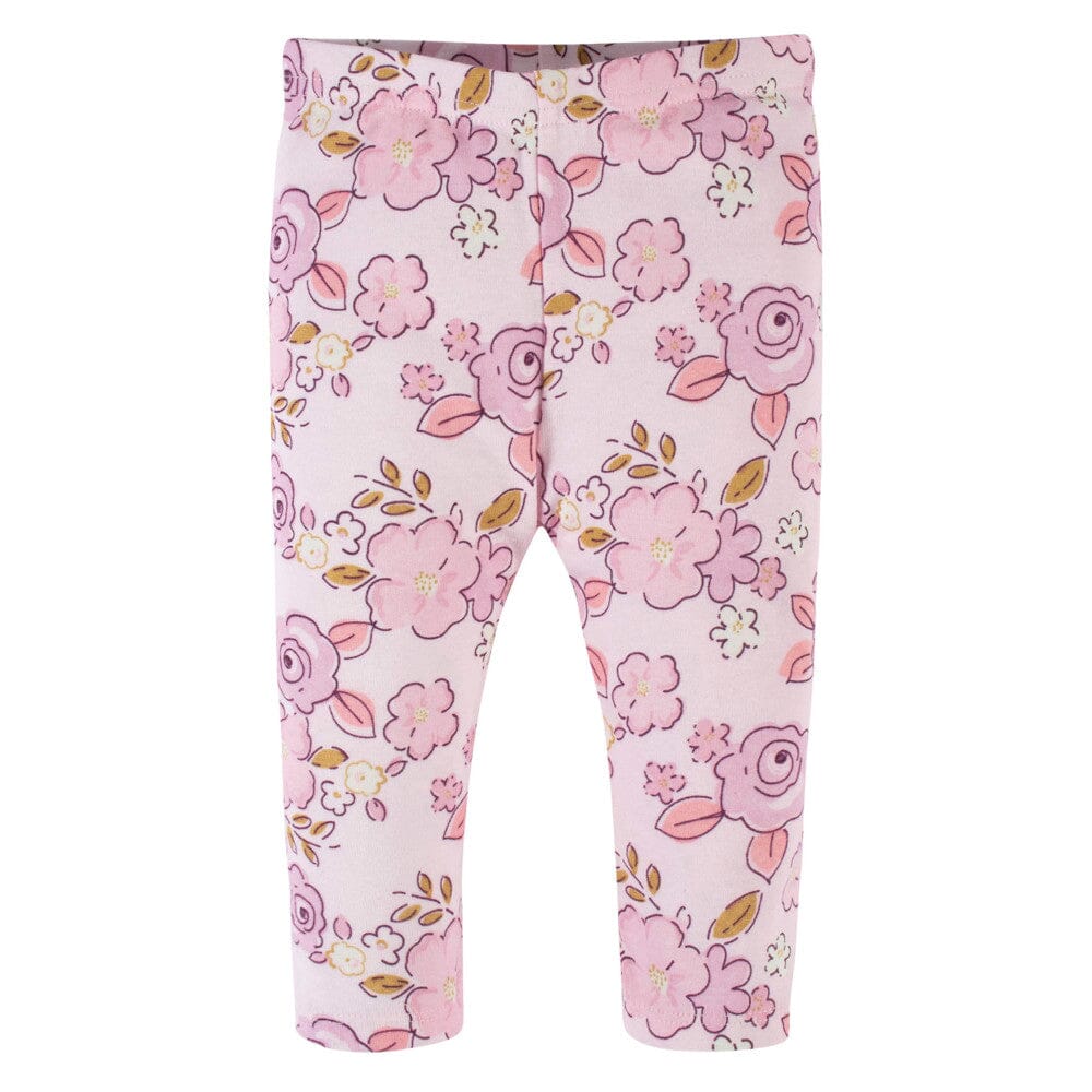2-Pack Baby Girls Floral Princess Pull-On Pants