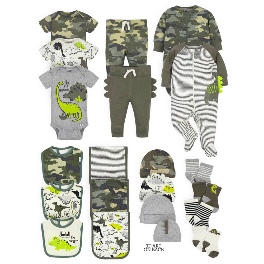 20-Piece Baby Boys Dinosaur Clothing & Accessories Bundle