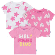 3-Pack Baby Girls Girl Power Tshirt Tops Gerber® 