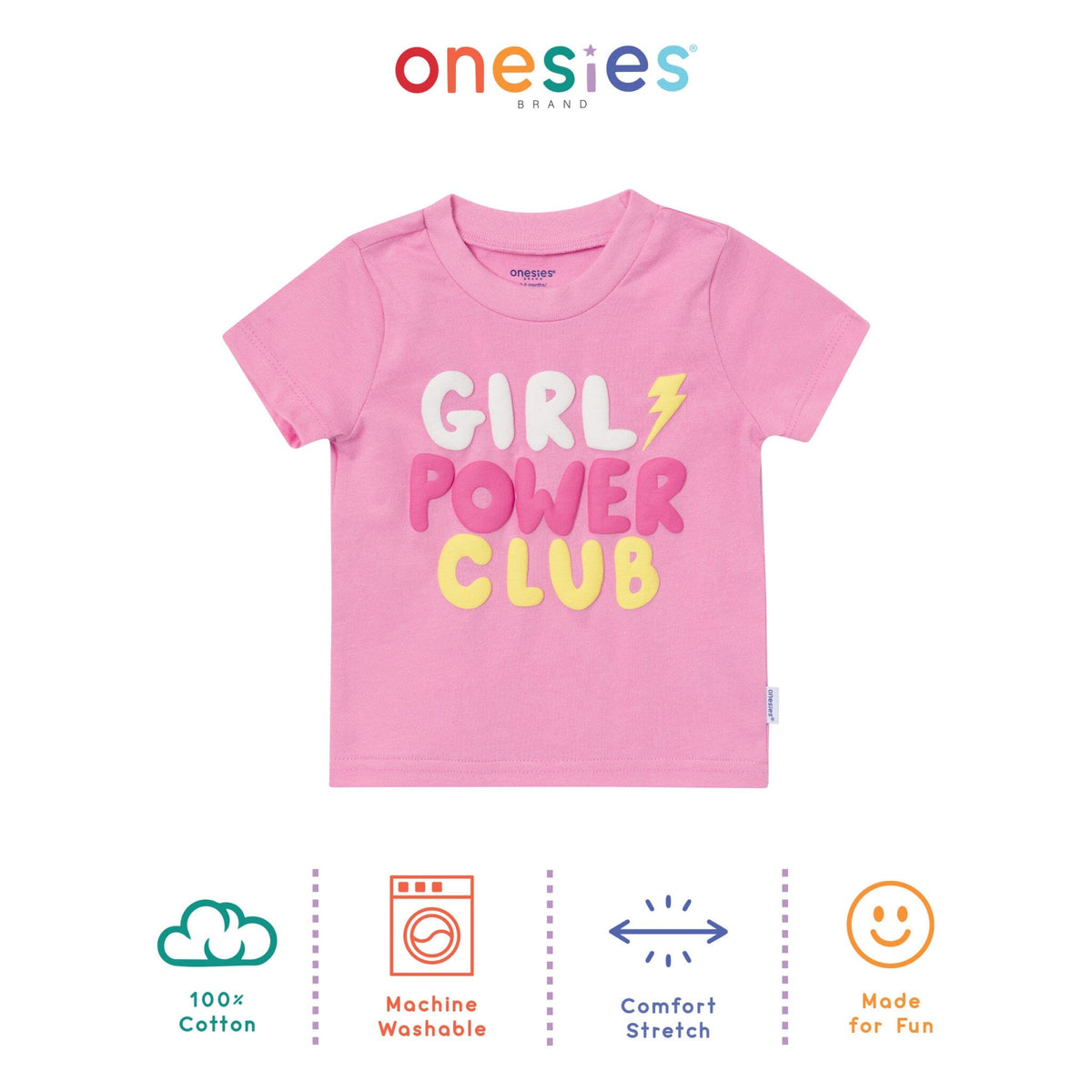 3-Pack Baby Girls Girl Power Tshirt Tops Gerber® 