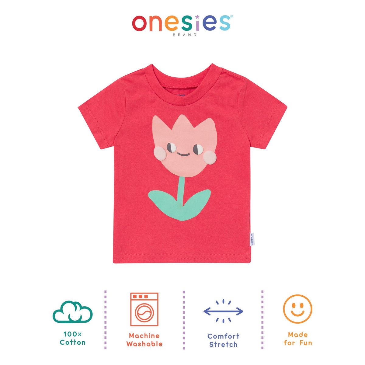 3-Pack Baby Girls Strawberries Tshirt Tops Gerber® 