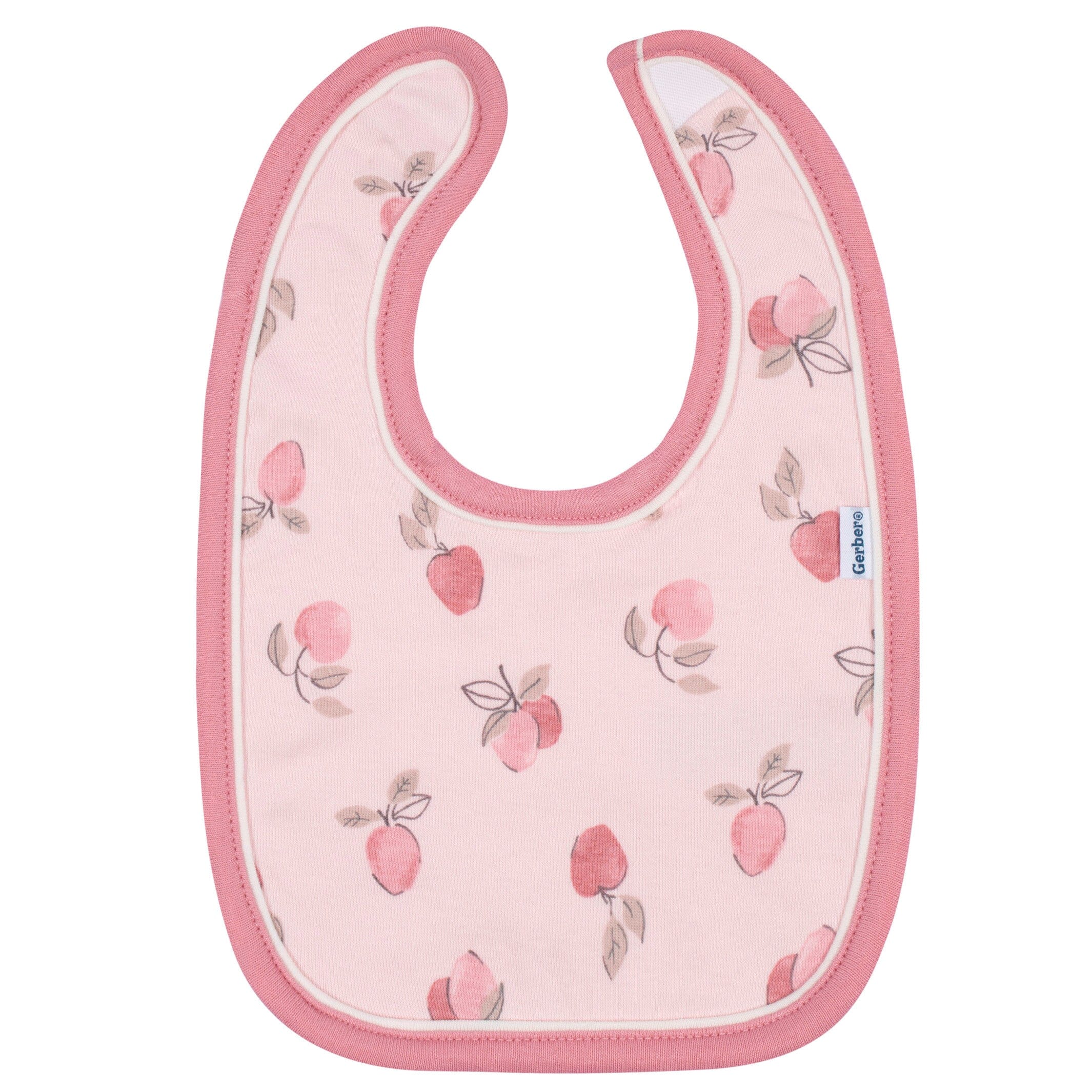 3-Piece Baby Girls Appley Sweet Bibs & Burpcloth Set