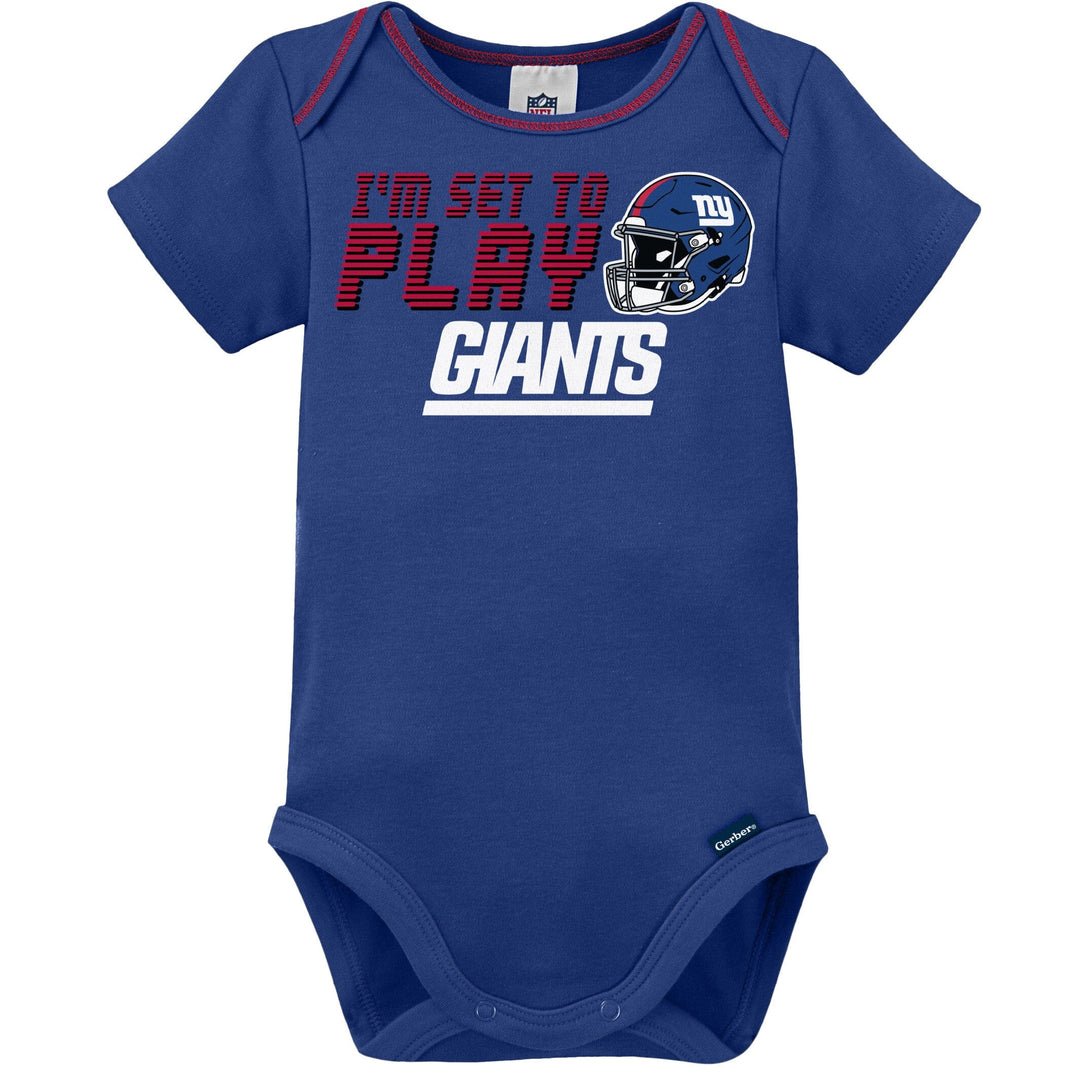 3-Piece Baby Boys New York Giants Bodysuit, Sleep 'N Play & Cap Set