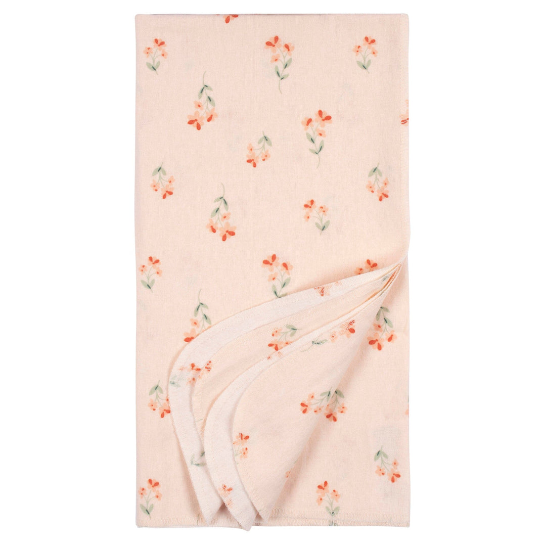 4-Pack Baby Girls Wildflower Flannel Blankets