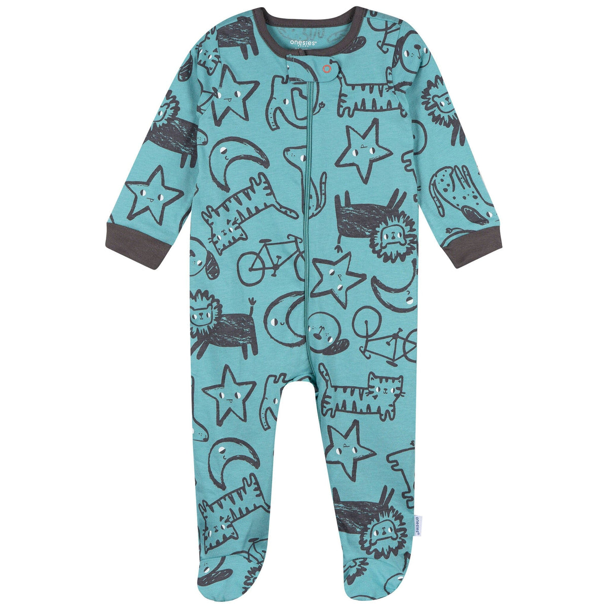4-Pack Baby Boys Animals Sleep 'N Play Sleepwear Gerber® 