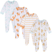4-Pack Baby Neutral Party Sleep 'N Play Sleepwear Gerber® 